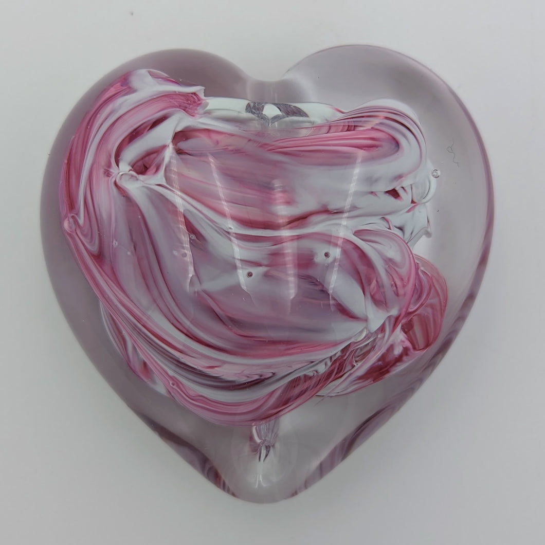 Pink/White mix Heart