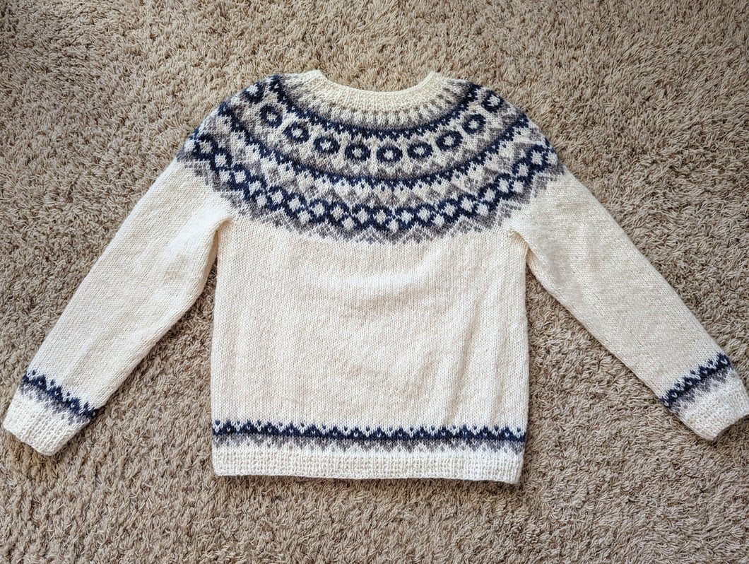 Hand knit Icelandic wool sweater