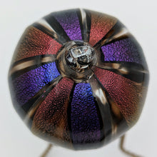 Load image into Gallery viewer, Hand blow glass ornament - Dichroic purple and red
