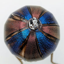 Load image into Gallery viewer, Hand blow glass ornament - Dichroic Red and blue
