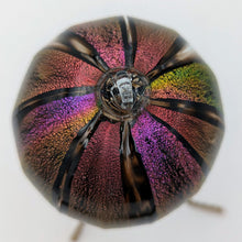 Load image into Gallery viewer, Hand blow glass ornament - Dichroic Red and rainbow
