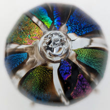 Load image into Gallery viewer, Hand blow glass ornament - Dichroic peacock
