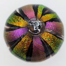 Load image into Gallery viewer, Hand blow glass ornament - Dichroic gold and pink
