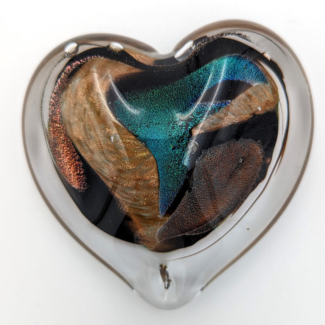 Dichroic heart on Gold