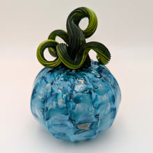 Load image into Gallery viewer, Hand blow glass pumpkin - Turquoise mix
