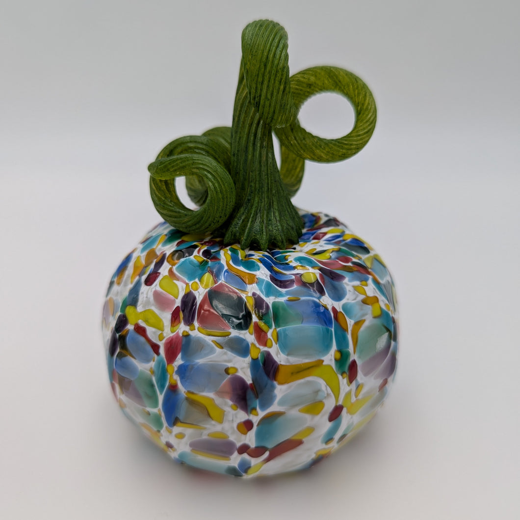 Hand blow glass pumpkin - spring mix