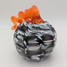 Load image into Gallery viewer, Hand blow glass pumpkin - Granite mix with Orange top
