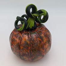 Load image into Gallery viewer, Hand blow glass pumpkin - orange medley
