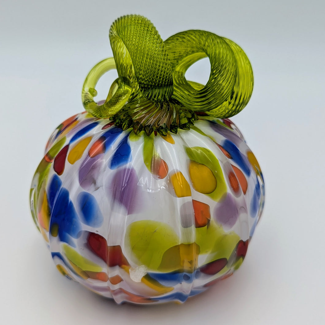 Hand blow glass pumpkin - Rainbow mix