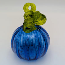 Load image into Gallery viewer, Small Hand blow glass pumpkin - Marine Blue
