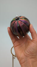 Load and play video in Gallery viewer, Hand blow glass ornament - Dichroic Red and rainbow
