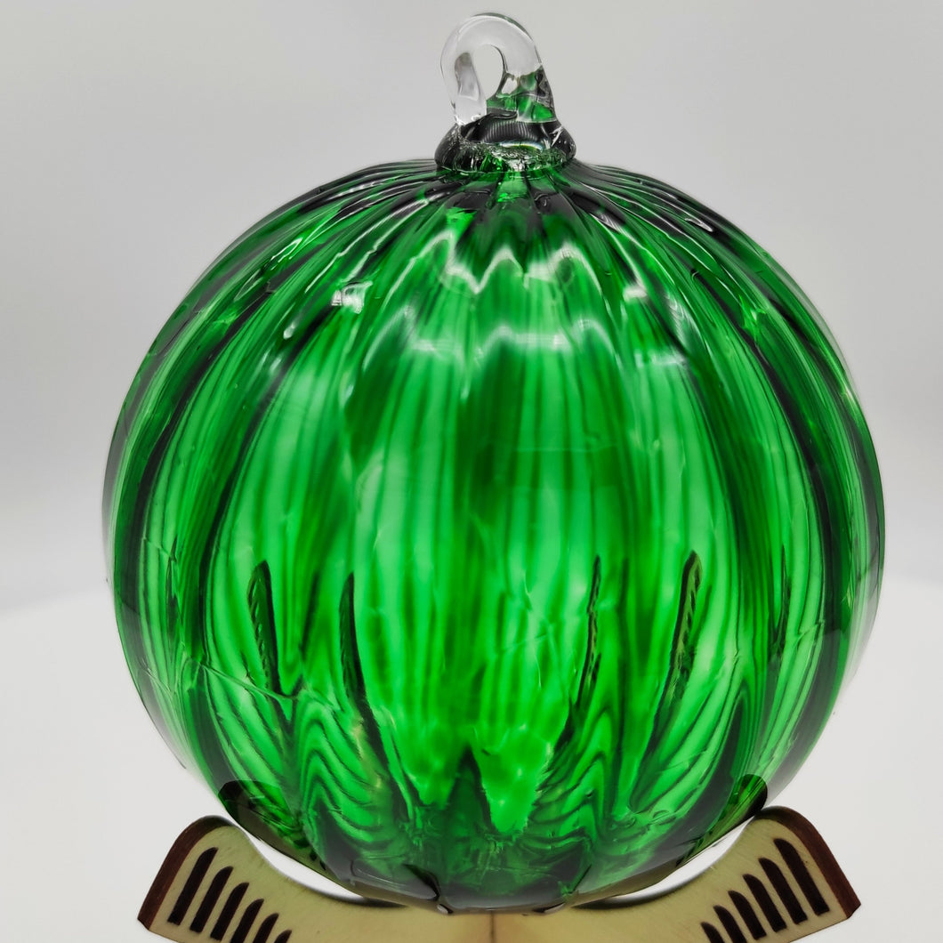 Hand Blown Glass Ornament - Green