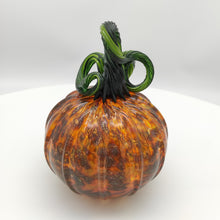 Load image into Gallery viewer, Hand blow glass pumpkin - orange medley
