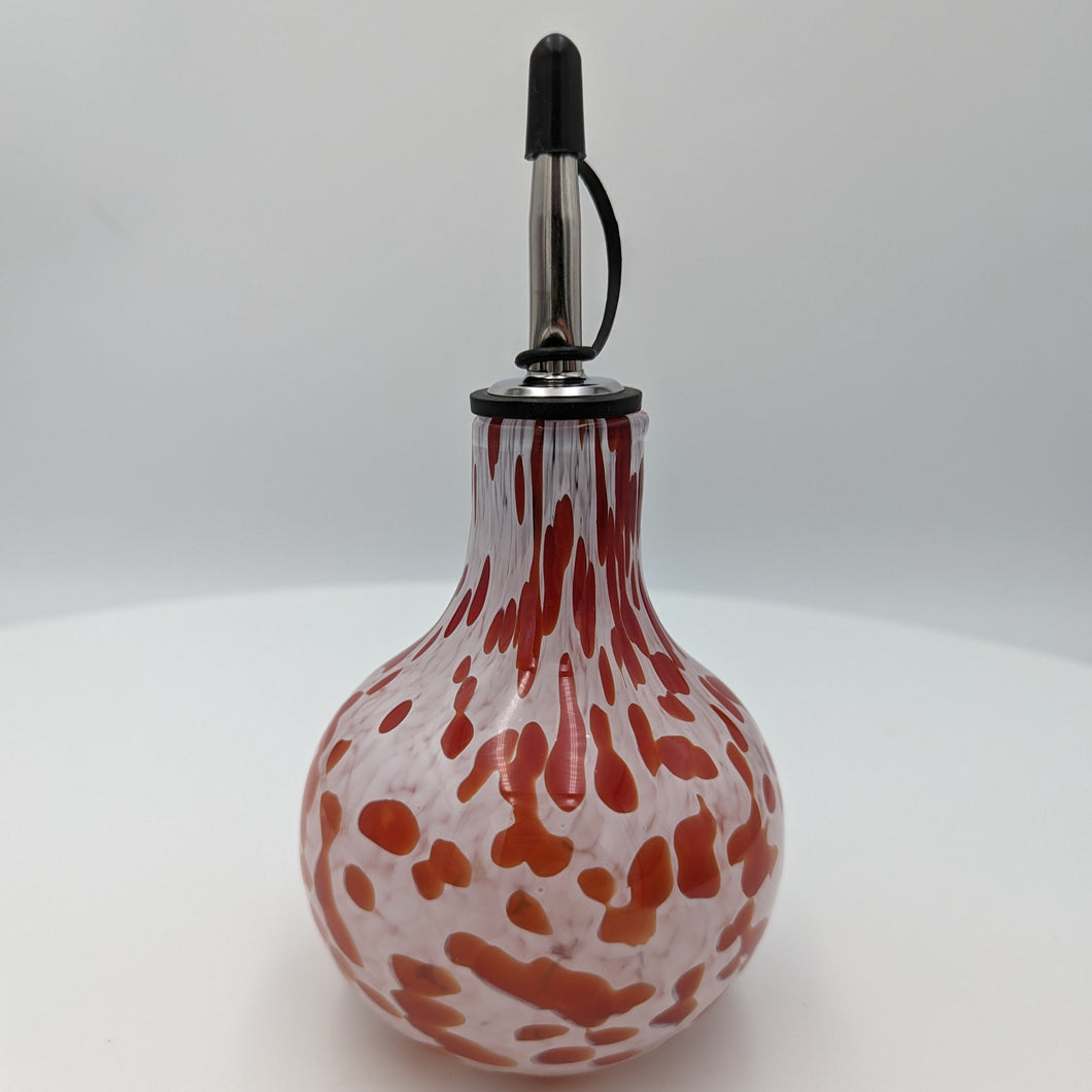 Oil bottle with cap - Small red dots