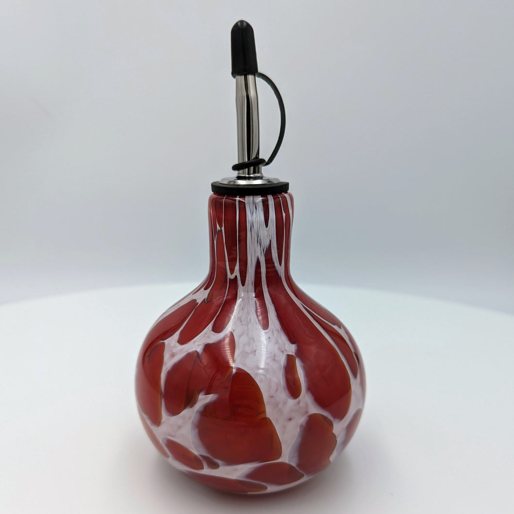 Oil bottle with cap - Big red dots