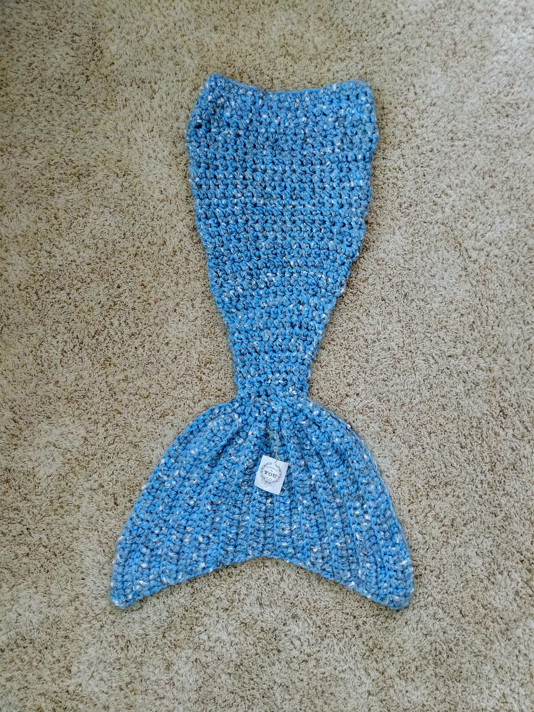 Mermaid Tail Weighted blanket - Toddler size in Blue