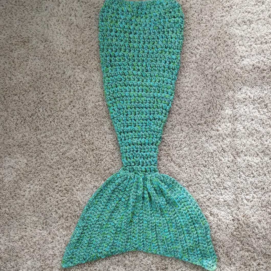 Mermaid Tail Weighted blanket - Toddler size in Green